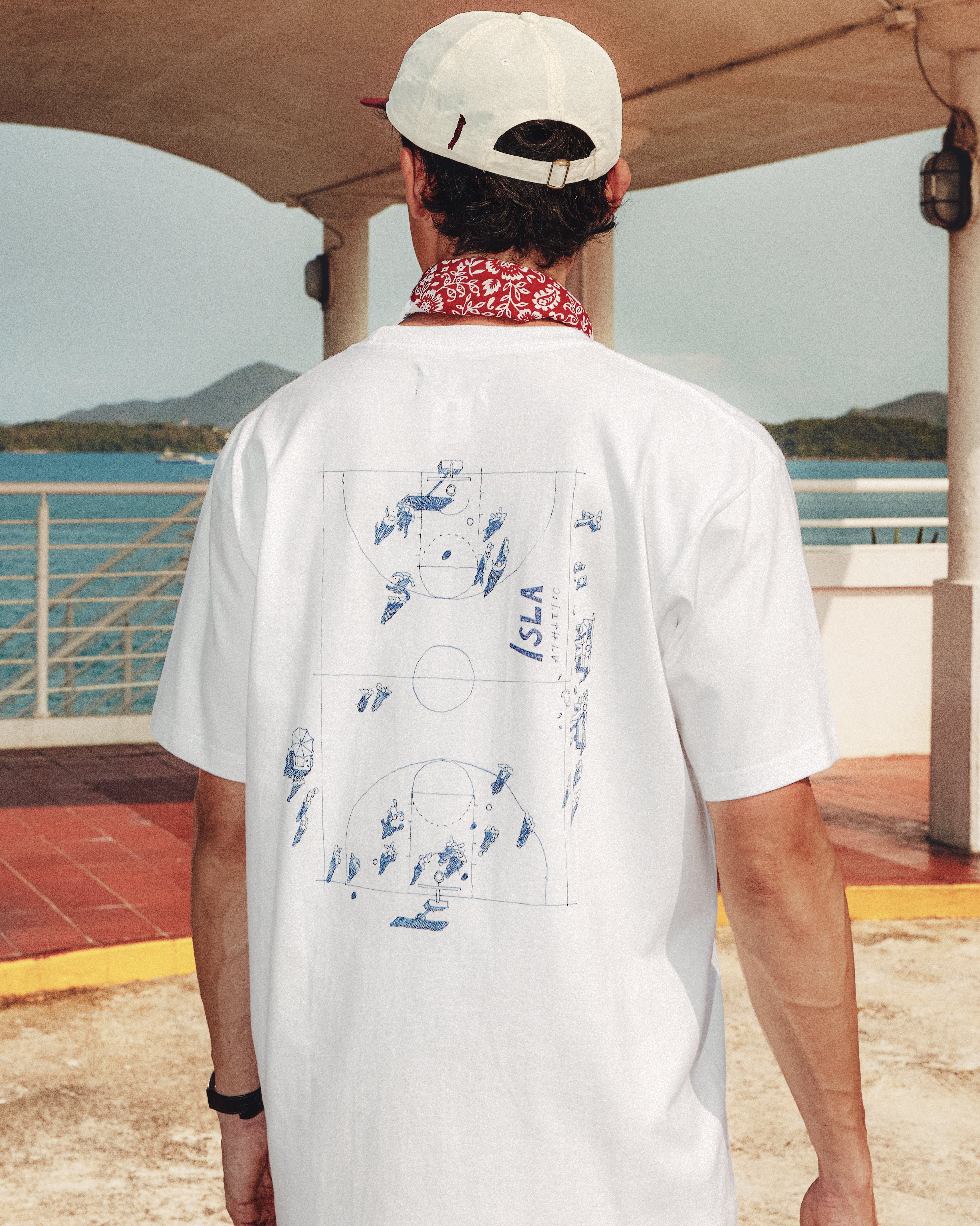Court Sketch Tee - Isla Athletic | 香島躰育 Hong Kong Basketball Fashion Heritage