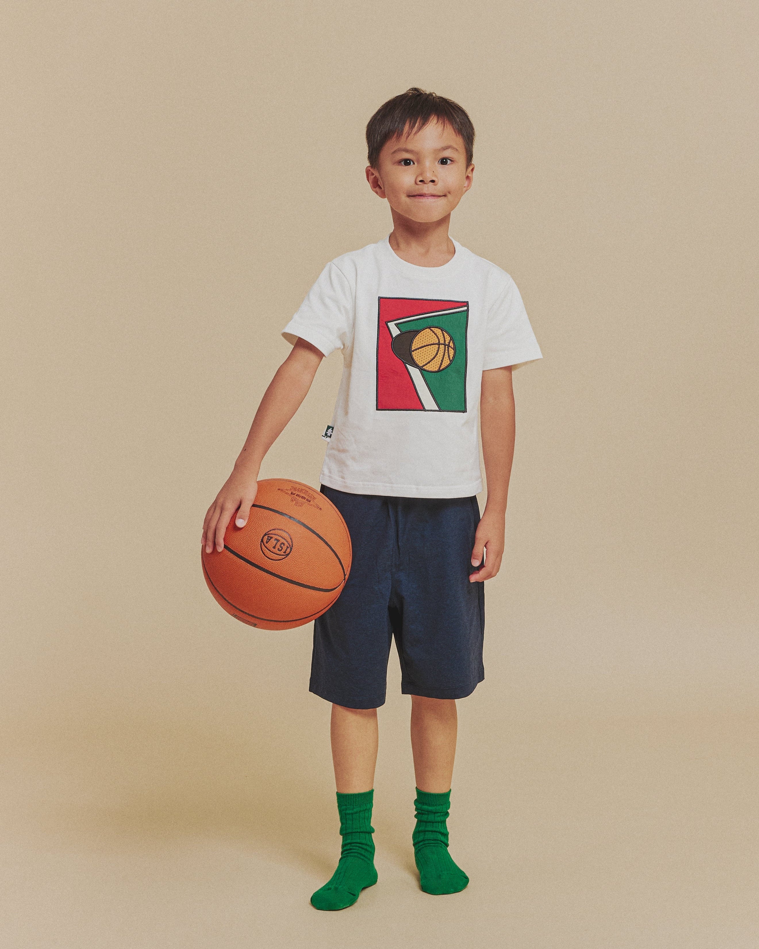 ISLA x To son Court Patchwork Tee Kids - Isla Athletic | 香島躰育 Hong Kong Basketball Heritage Youth