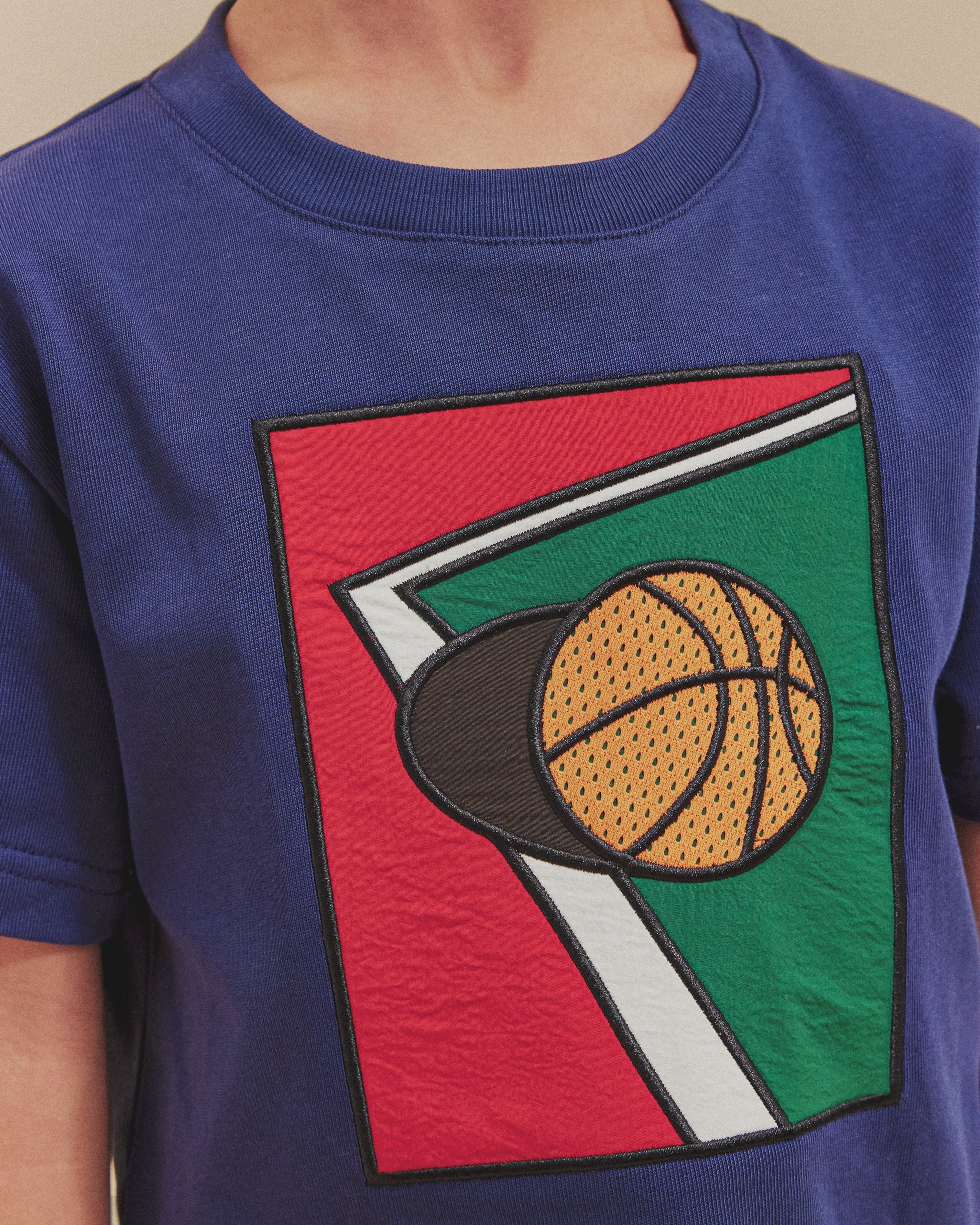ISLA x To son Court Patchwork Tee Kids - Isla Athletic | 香島躰育 Hong Kong Basketball Heritage Youth
